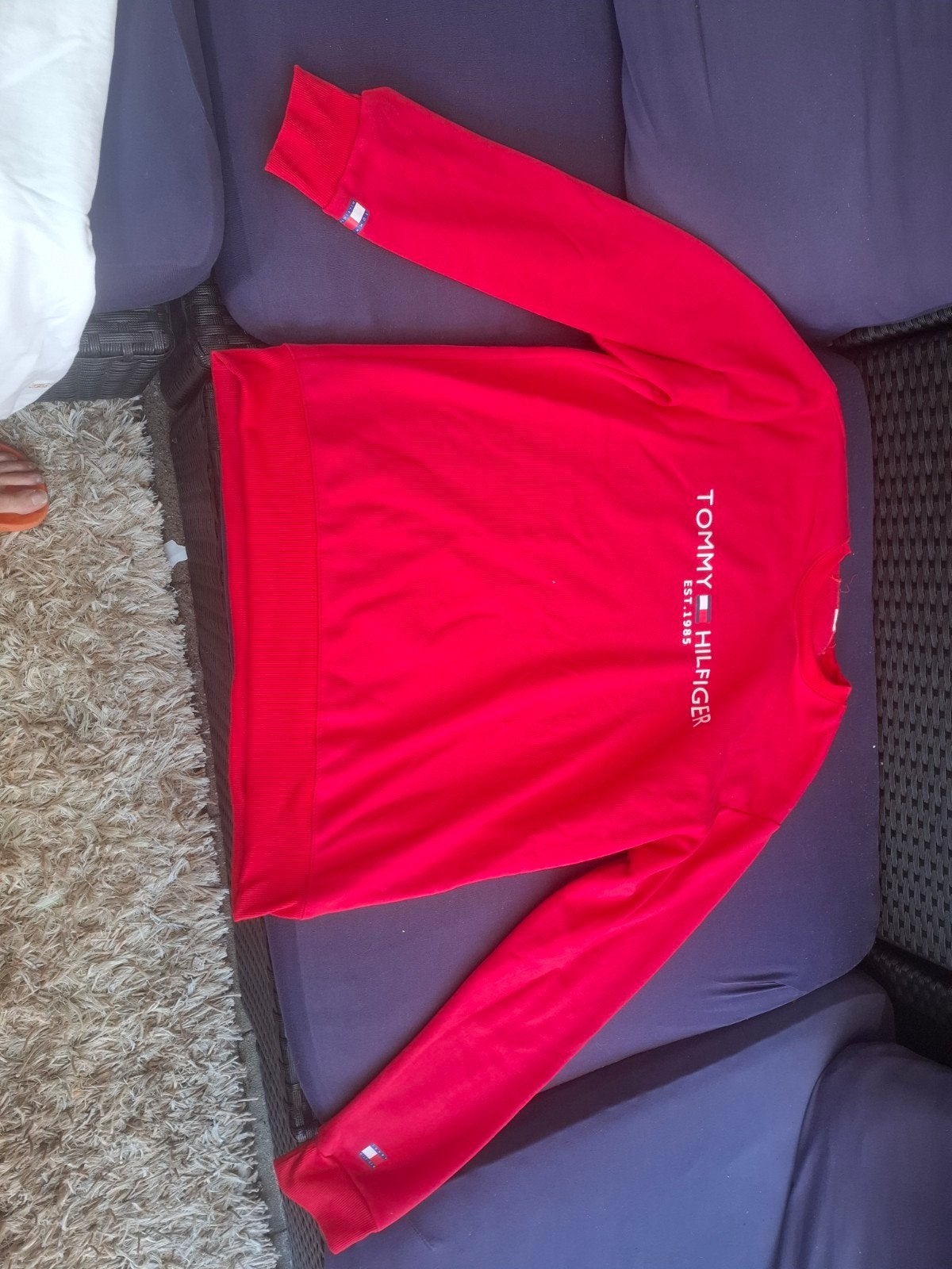 Tommy Hilfiger sweater rood, maat L/XL, Kleding | Heren, Truien en Vesten, Tommy Hilfiger, Maat 56/58 (XL), Ophalen of Verzenden