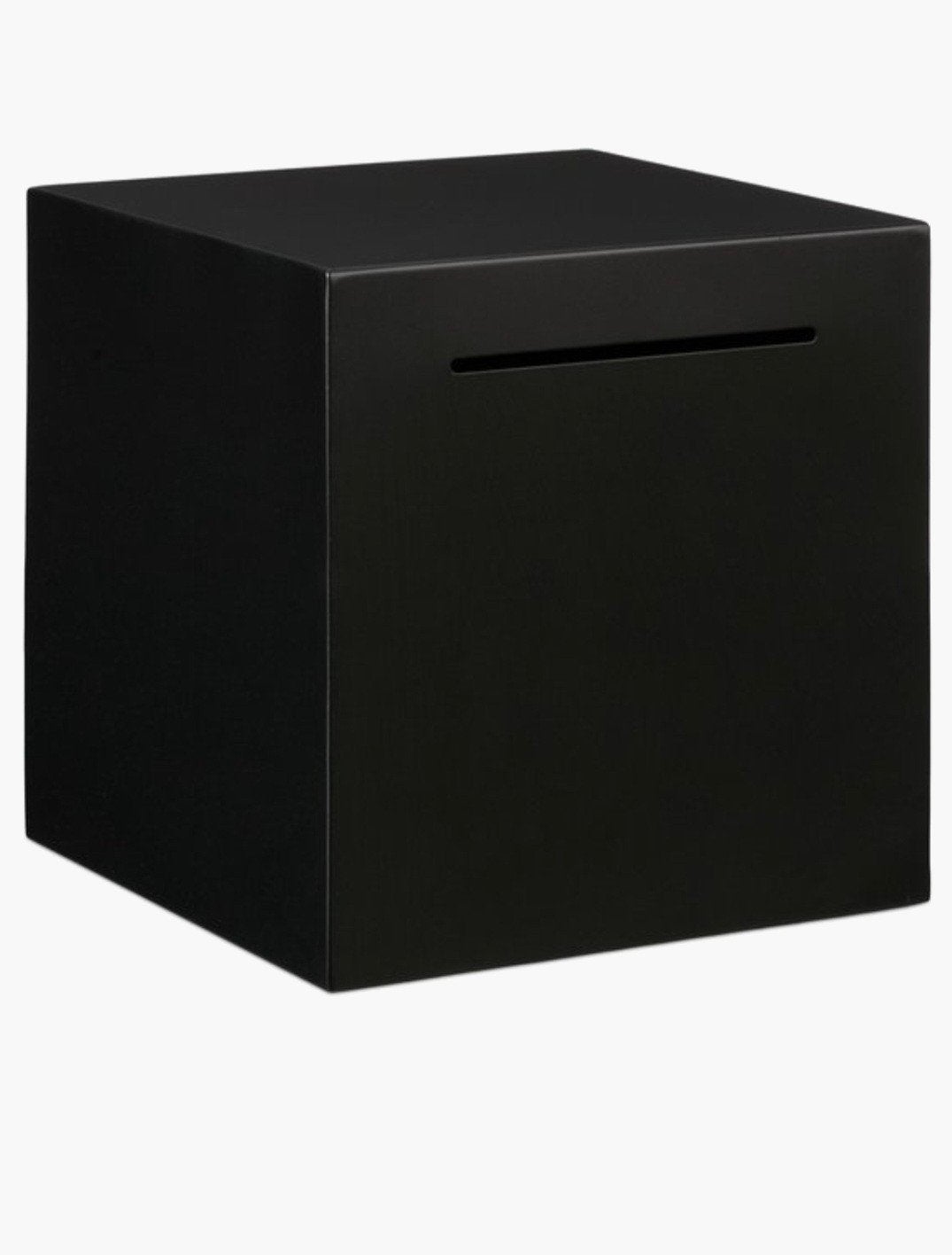 Zwarte spaarpot/geldkistje - Modern design, Ophalen of Verzenden, Nieuw, Metaal of Blik, Object of Gebouw