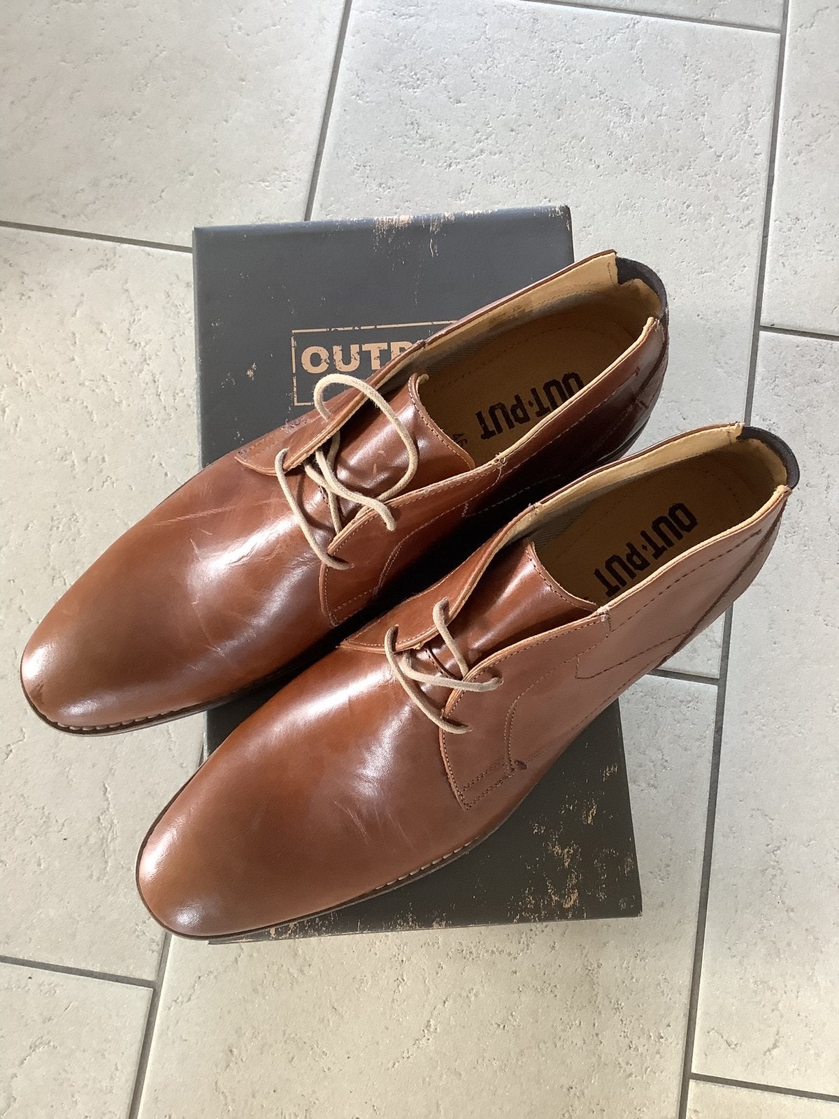 Leren herenschoenen, maat 46, Ophalen of Verzenden, Zo goed als nieuw, Bruin