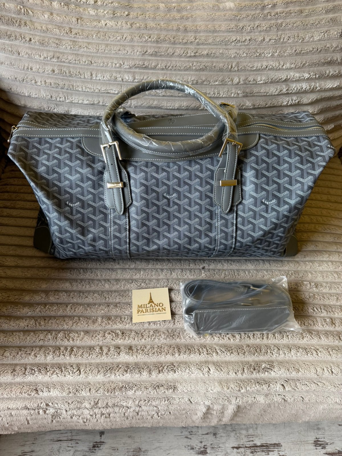 Goyard Boeing Dufflebag / Reistas Grey, Ophalen of Verzenden, Nieuw, Grijs, 30 cm of meer