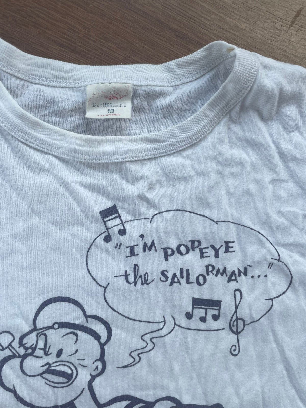 Tsptr Maat m vintage shirt tshirt wit popeye the sailor man, Kleding | Heren, Ophalen of Verzenden, Zo goed als nieuw