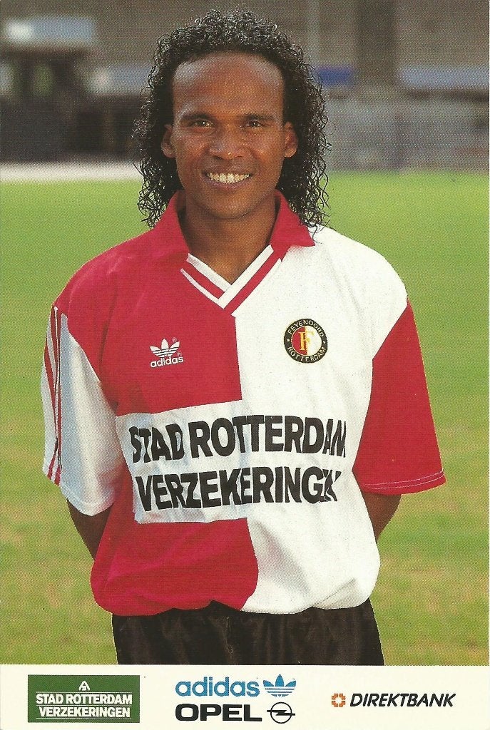 1992-1993 fotokaart Gaston Taument Feyenoord, Verzenden, Zo goed als nieuw, Feyenoord, Spelerskaart