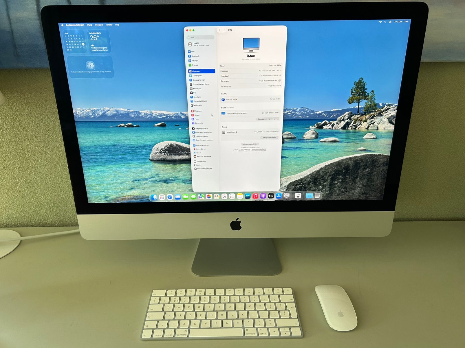 Als nieuwe Apple imac 2020 27” 5k retina 1tb, Computers en Software, Ophalen, IMac, Zo goed als nieuw, 27"