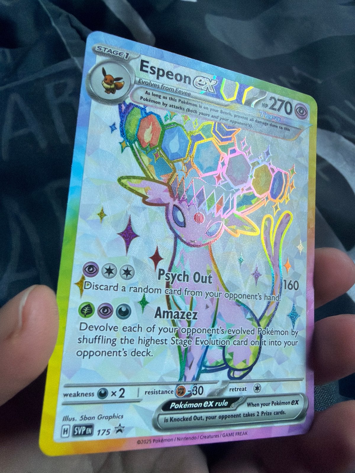 Espeon ex Tera Pokémon Kaart - Nieuwstaat, Foil, Hobby en Vrije tijd, Verzamelkaartspellen | Pokémon, Nieuw, Losse kaart, Foil