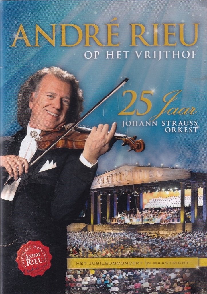 Te koop dvd andre rieu (op het vrijthof 25 jaar johann strau, Alle leeftijden, Ophalen of Verzenden, Nieuw in verpakking, Concert