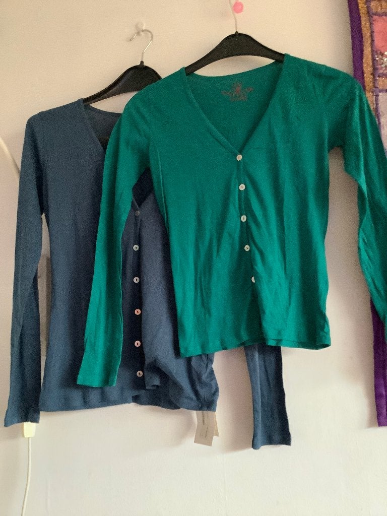 Bio katoen vestjes maat L Nieuw! Samen € 30,00., Blauw, Maat 42/44 (L), Nieuw, Ophalen of Verzenden