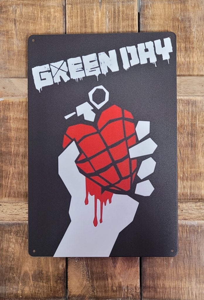 Green Day American Idiot reclamebord van metaal wandbord, Info@deconoord.nl, Deco Noord, Nieuw, Ophalen of Verzenden