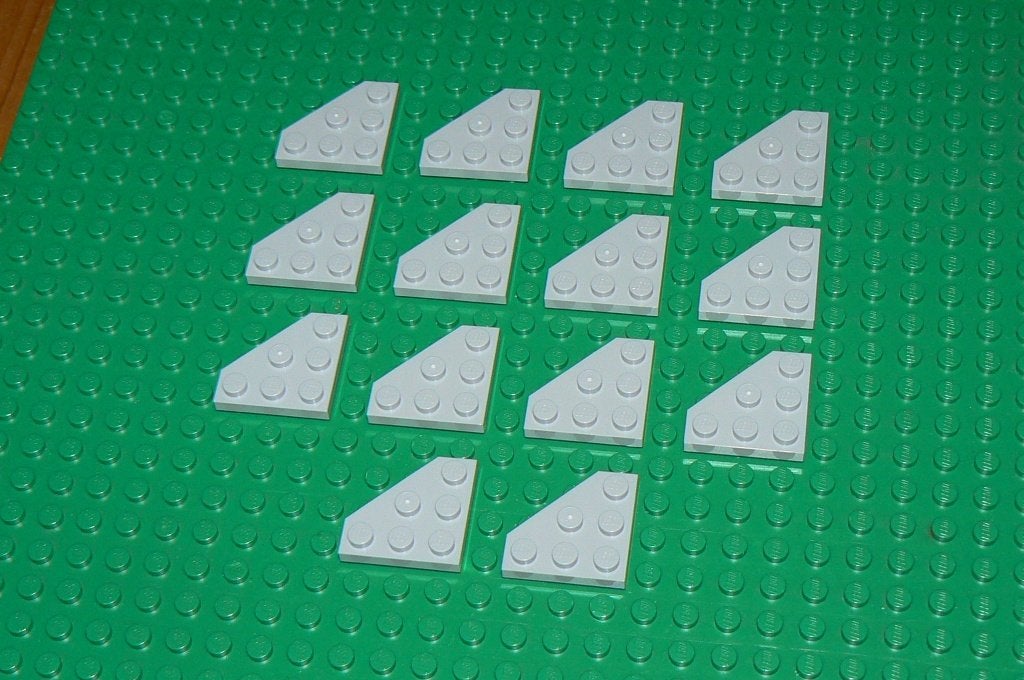L804 Hoek plaatjes 3x3 nieuwe kleur licht grijs 14 st., Ophalen of Verzenden, Nieuw, Losse stenen, Lego