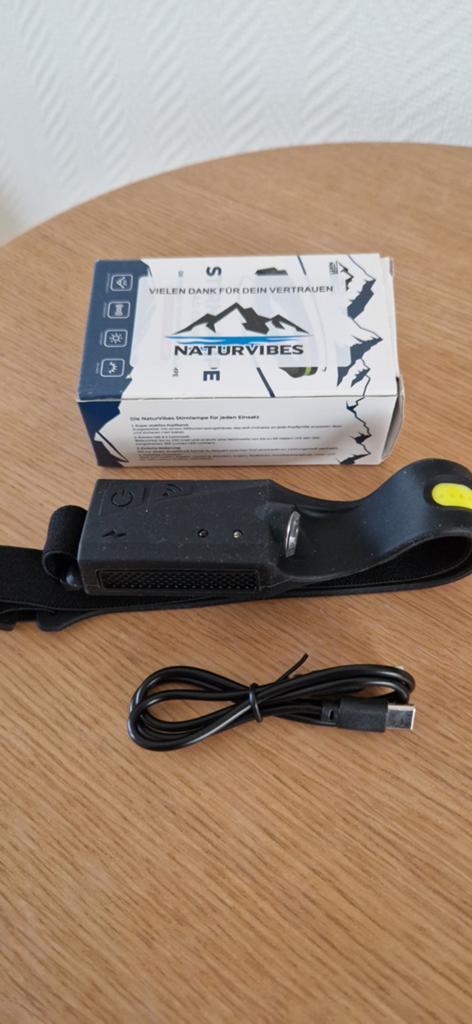 Naturvibes LED Hoofdlamp - 350 Lumen - Met Sensor, Ophalen of Verzenden, Nieuw, Accu