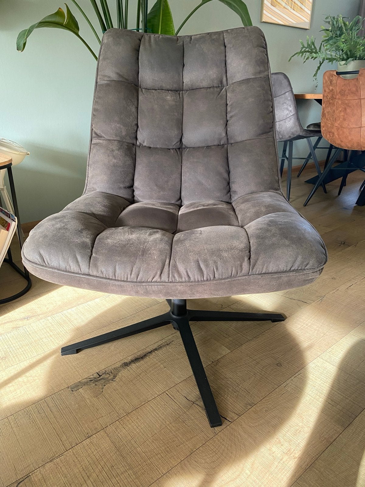 Moderne draaibare fauteuil, Ophalen of Verzenden, Gebruikt, Stof, Modern