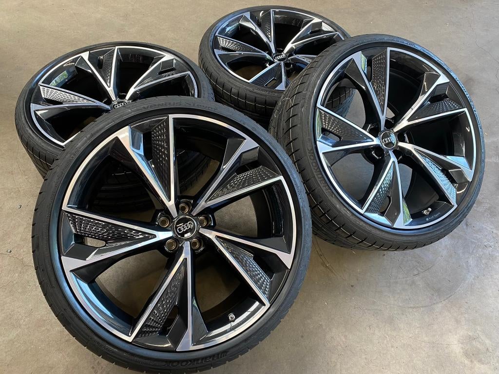 22 inch originele Audi Sport velgen + zomerbanden Audi RS6, Auto-onderdelen, Audi, 285 mm, Banden en Velgen, Nieuw
