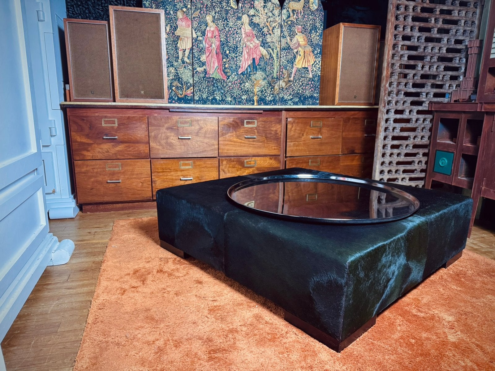 XXL metalen dienblad / tafelblad Ø92 cm – zwaar 9 kg, Rond, \, Ophalen of Verzenden, \