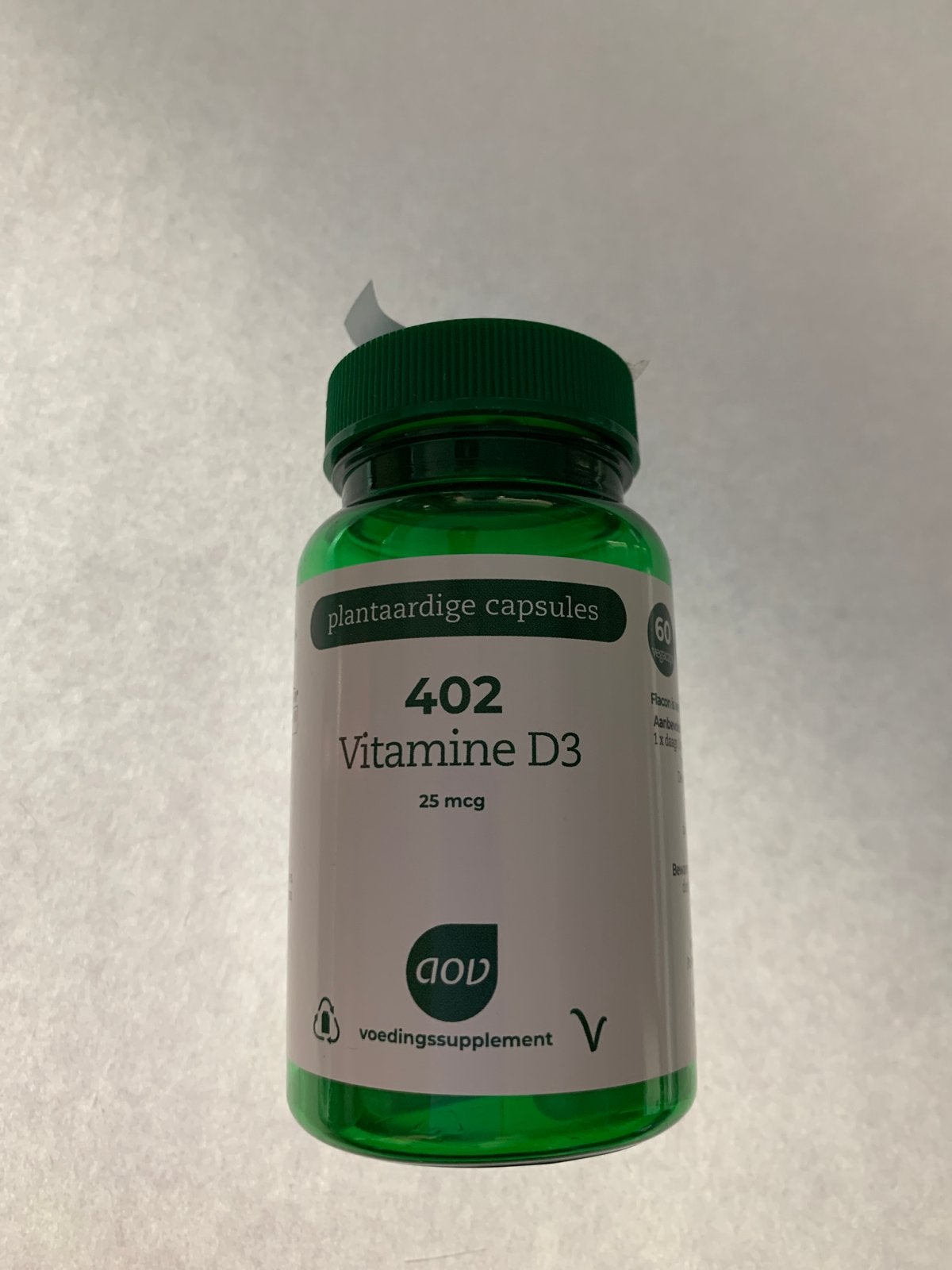 AOV Vitamine D3 25 mcg - Plantaardige capsules, Ophalen of Verzenden, Nieuw, Poeder of Drank