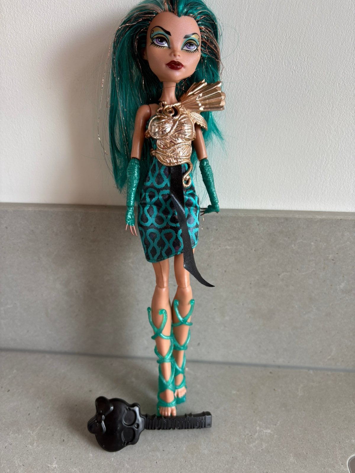 Nefera monster high booyork, Ophalen of Verzenden, Zo goed als nieuw, Pop