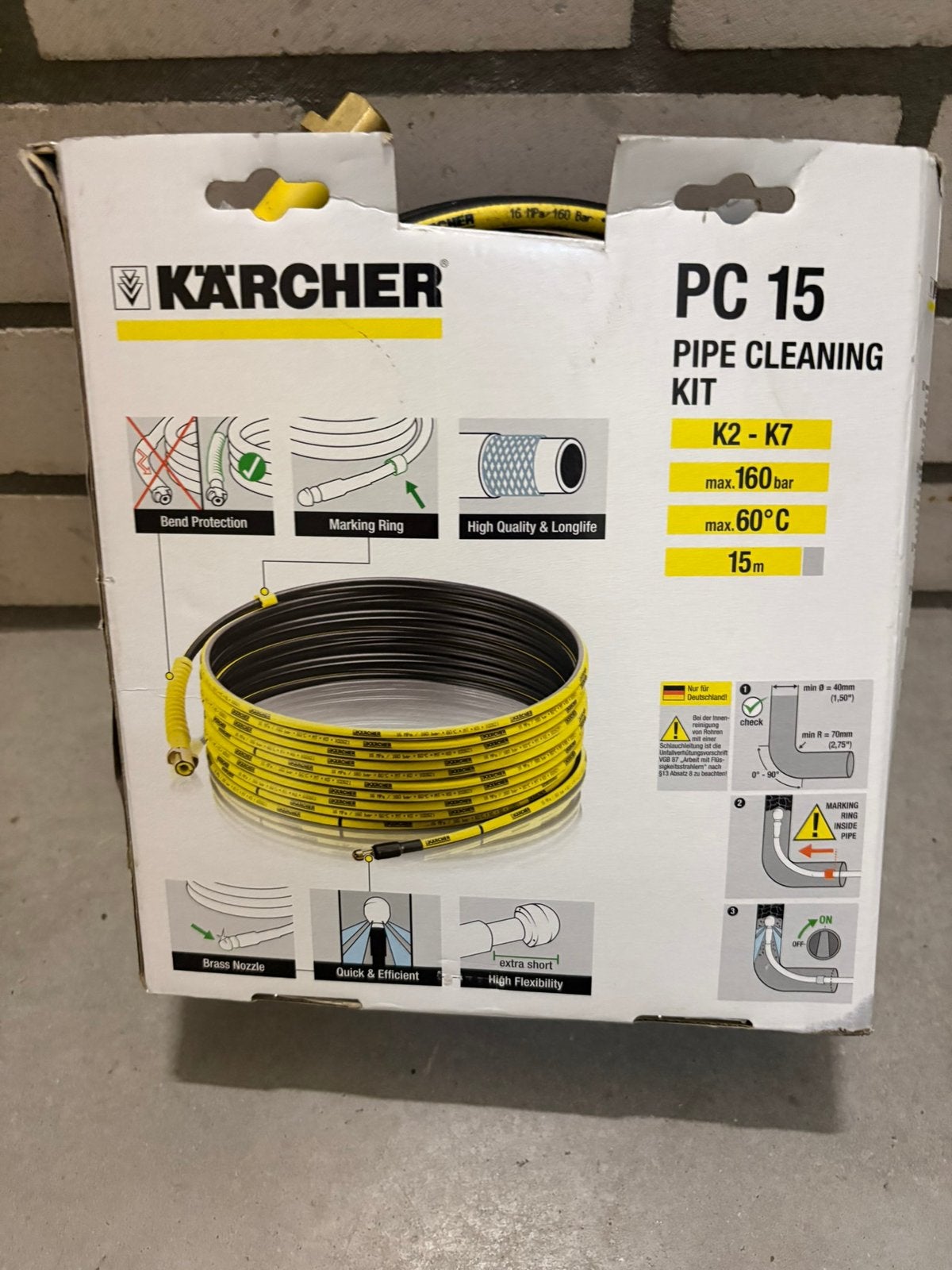 Kärcher pipe cleaning set 15 meter, Ophalen, Zo goed als nieuw, Elektrisch