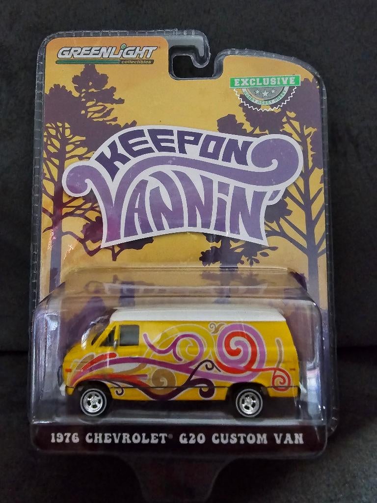 Chevrolet G-20 Custom Van "Vannin" Greenlight 1:64, Christian@diecastcompany.nl, Auto, Diecast Company, Nieuw