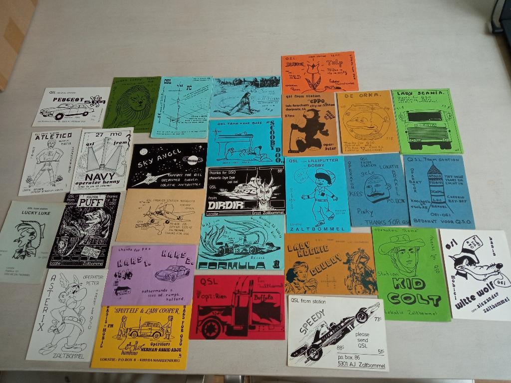 27 mc QSL kaarten., Ophalen of Verzenden, Gebruikt, Zender en Ontvanger