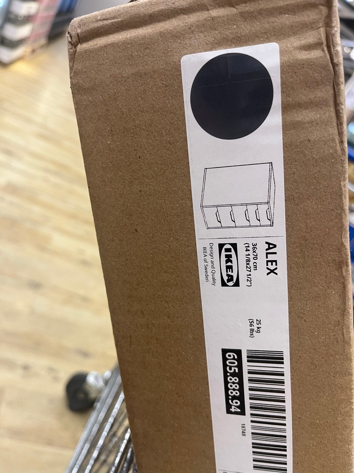 Nieuwe IKEA ALEX ladeblok - Grijs, 36x70 cm, Huis en Inrichting, Kasten | Ladekasten, Minder dan 50 cm, 5 laden of meer, Nieuw