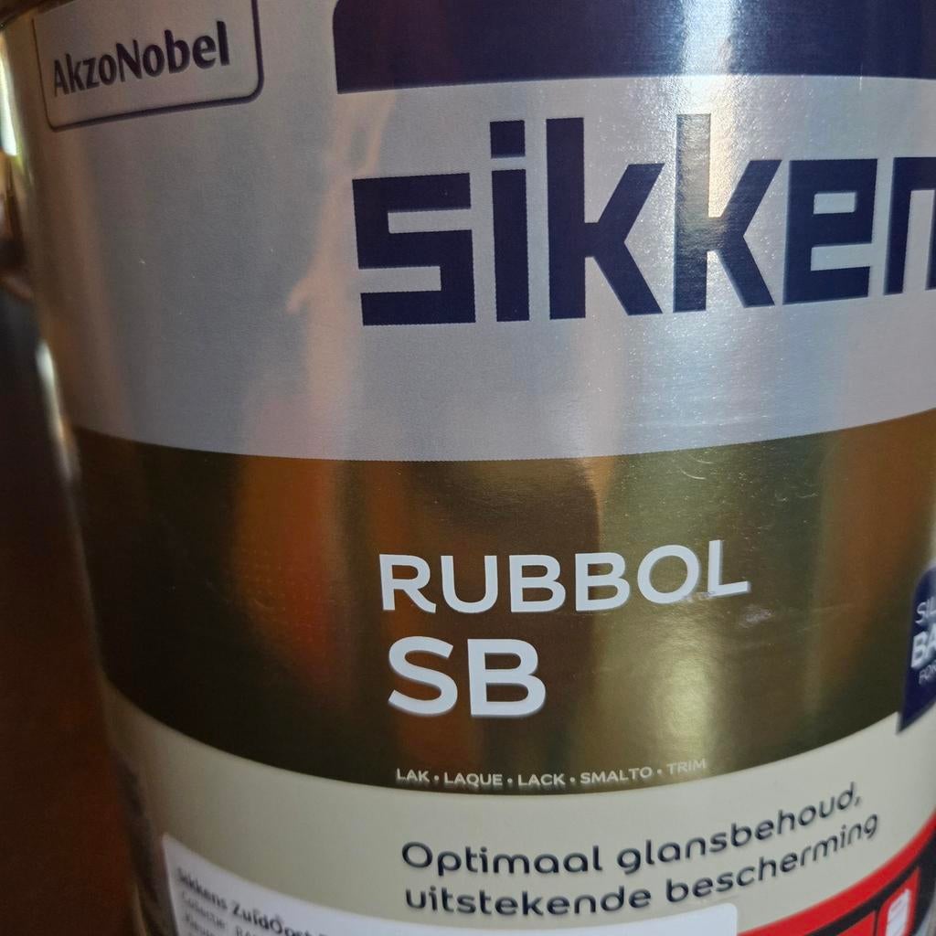 Sikkens rubbol SB ral 9010( wit), Wit, Nieuw, Ophalen of Verzenden, Lak