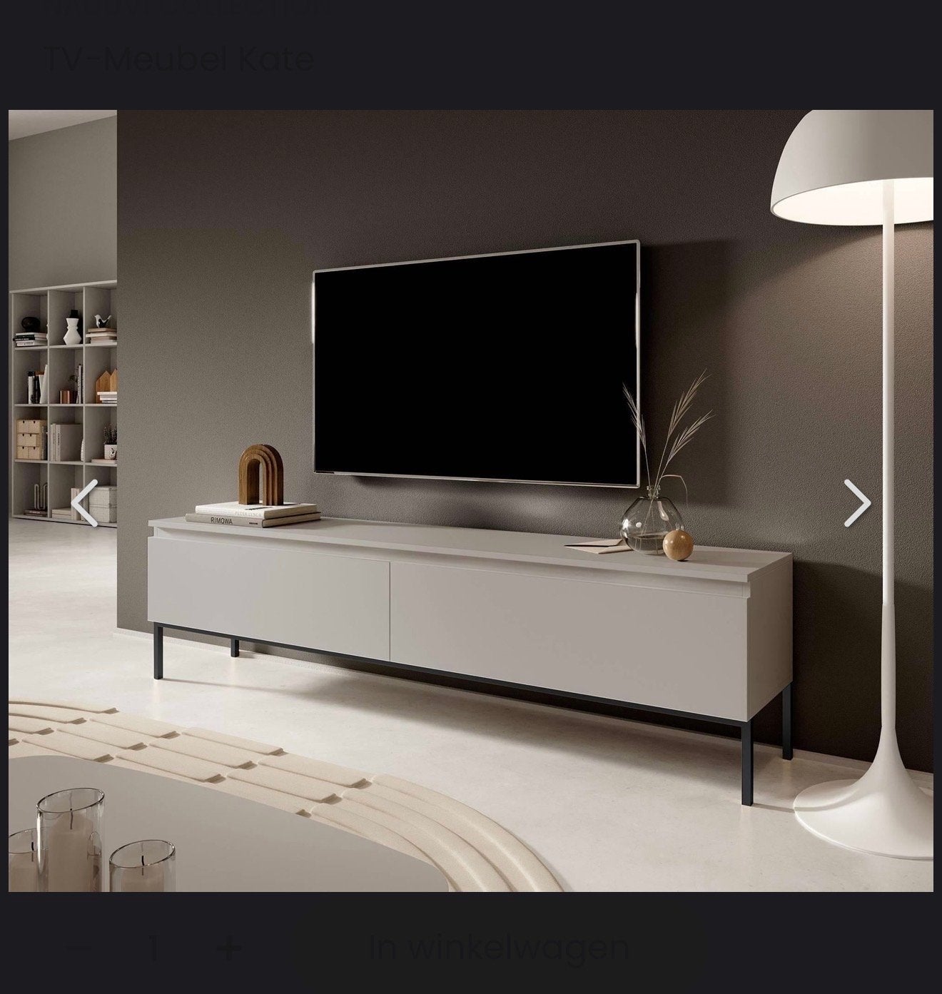 Modern TV-meubel met opbergruimte, Ophalen, Overige materialen, 150 tot 200 cm, Zo goed als nieuw