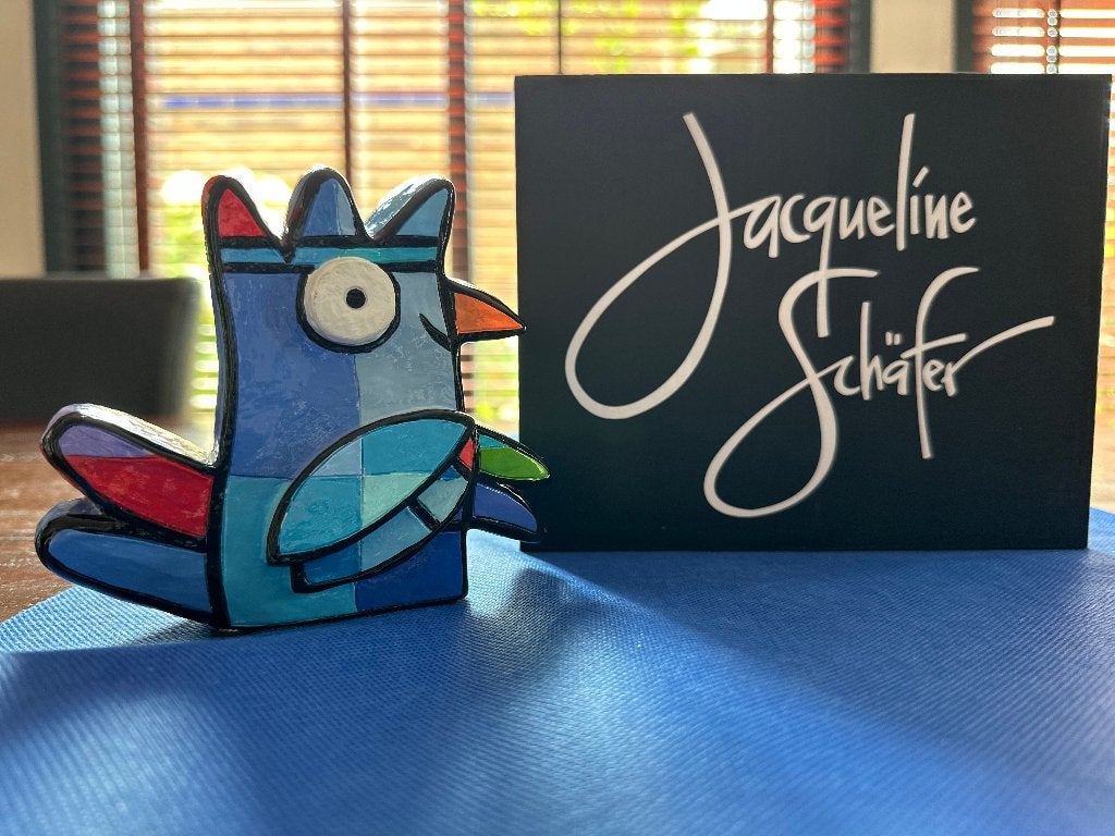 Jacqueline Schäfer Vreemde Vogel (klein), Minder dan 20 cm, Ophalen of Verzenden, Overige materialen, Beeld