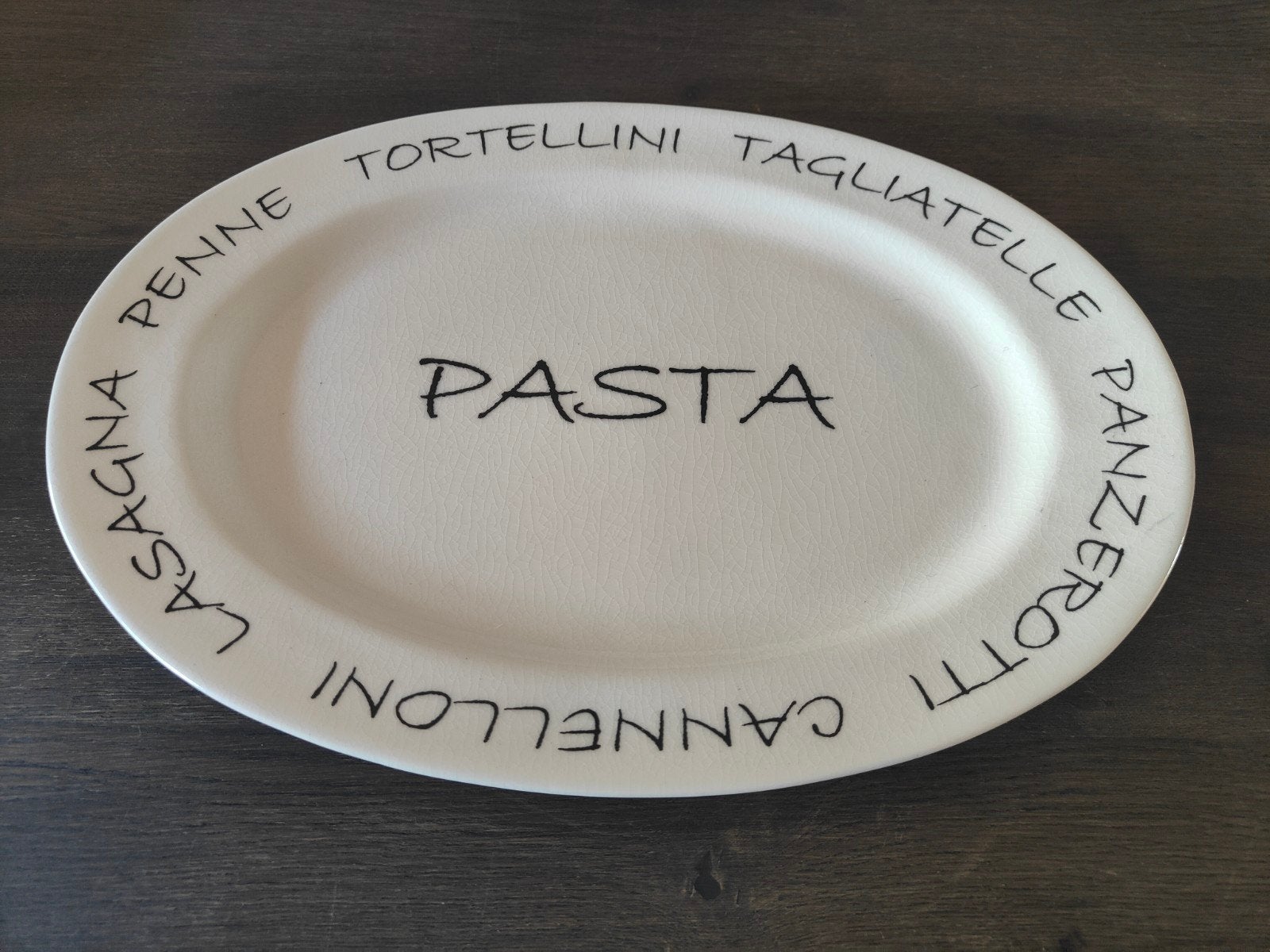 Mooie ovalen Rivièra Maison pastaschaal / serveerschaal, Ophalen of Verzenden, Zo goed als nieuw, Ovaal