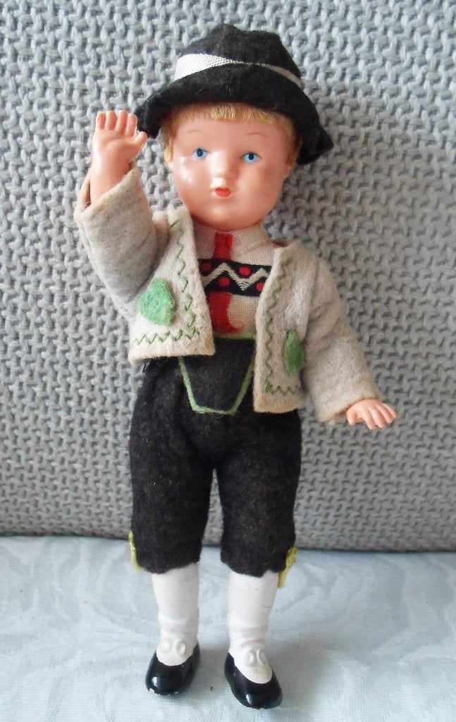 Oud Duits popje., Verzamelen, Poppen, Zo goed als nieuw, Pop, Ophalen of Verzenden