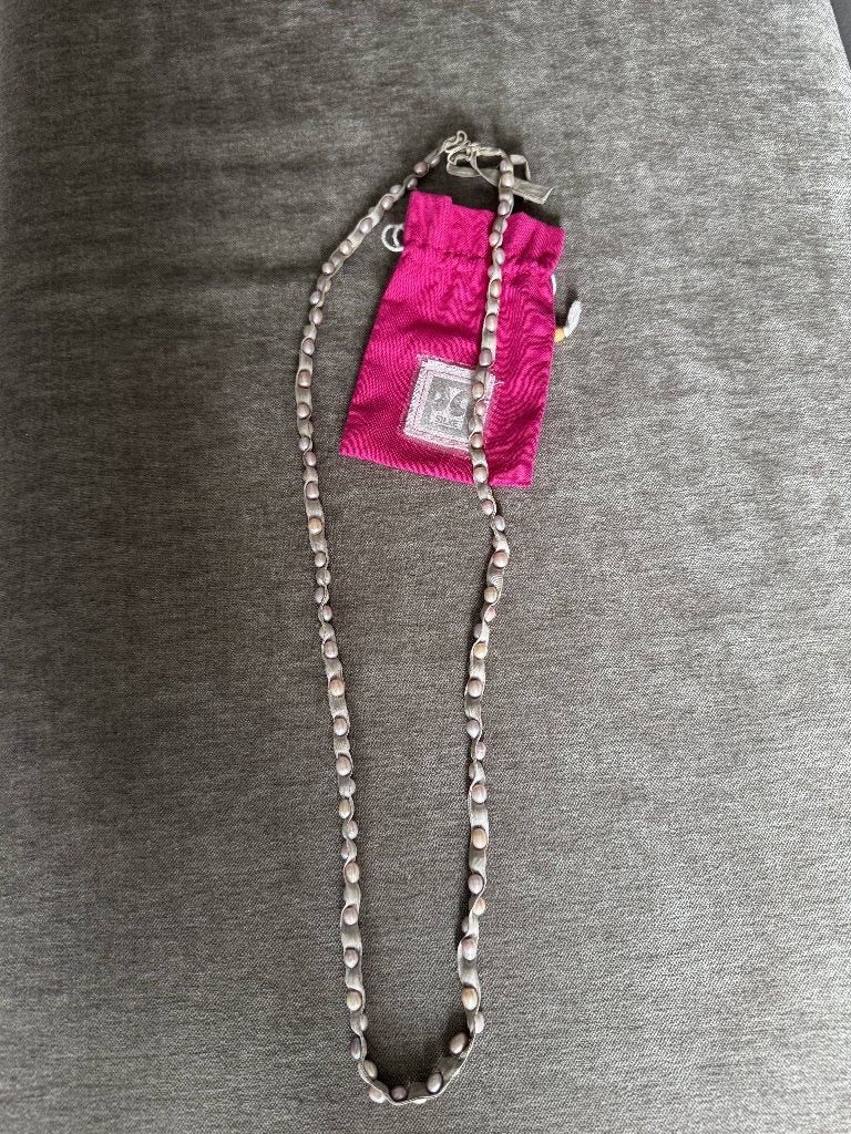 Ketting, Sieraden, Tassen en Uiterlijk, Kettingen, Ophalen of Verzenden, Gebruikt, Grijs, Overige materialen