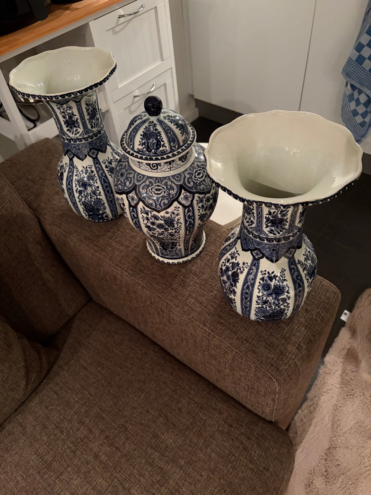 Prachtig Delfts Blauw vazen en pot set - Royal Boch Holland, Ophalen