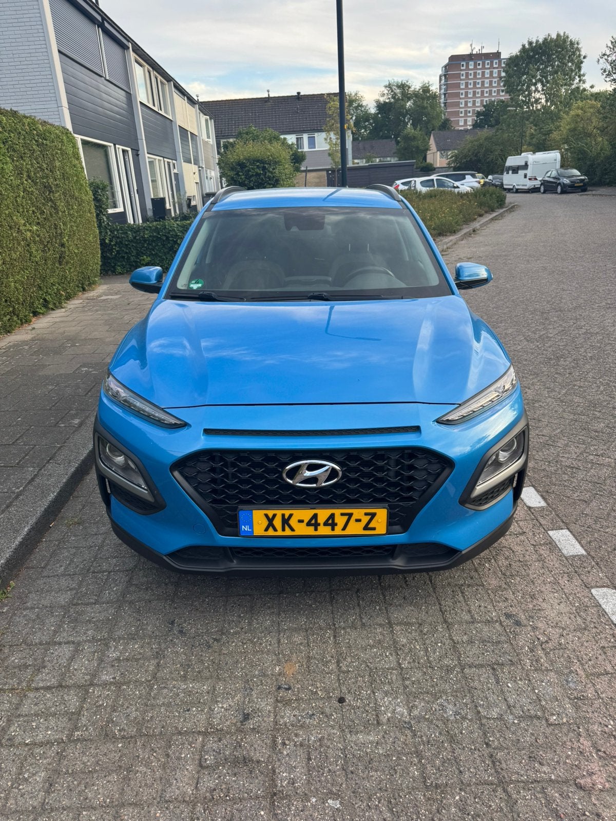 Hyundai Kona 1.0 T-gdi 120pk 2WD 2019 Blauw, Auto's, Hyundai, Voorwielaandrijving, 1350 kg, Stof, Zwart