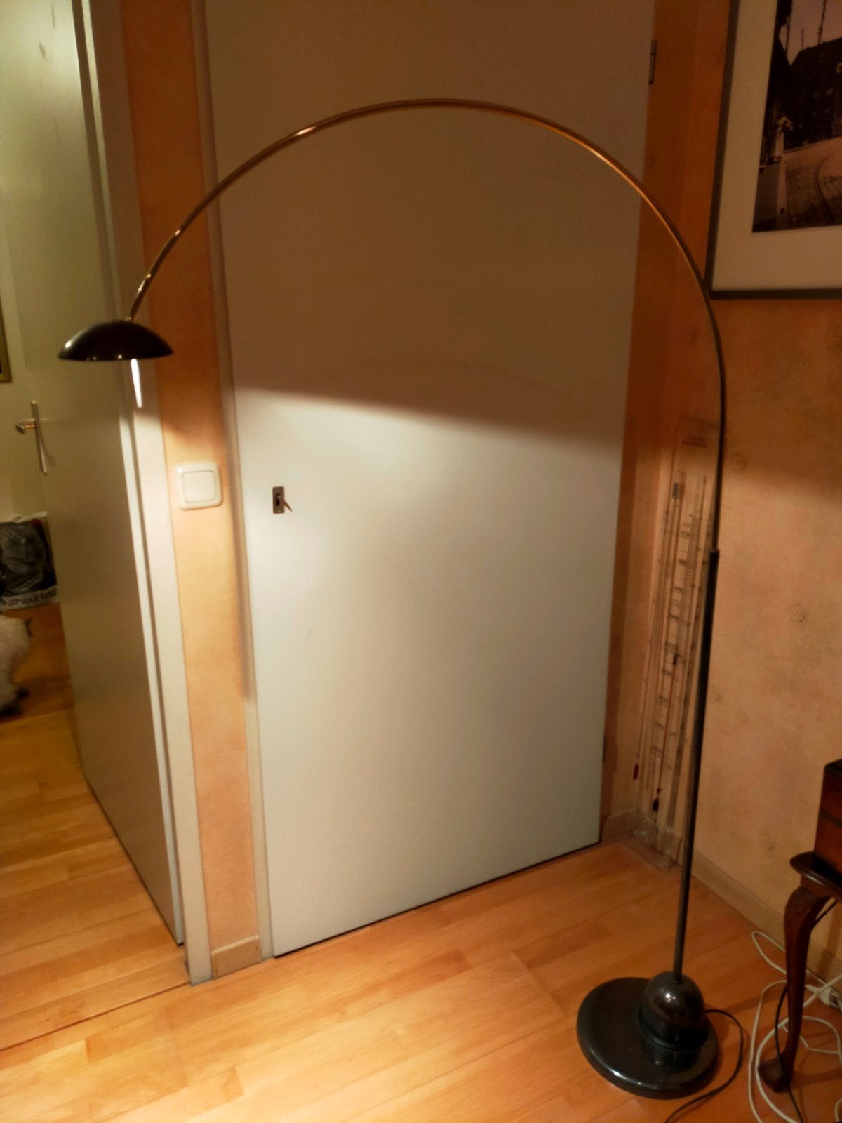 Messing halogeen booglamp - 1.65m hoog, Huis en Inrichting, Ophalen, Gebruikt, Metaal, 150 tot 200 cm