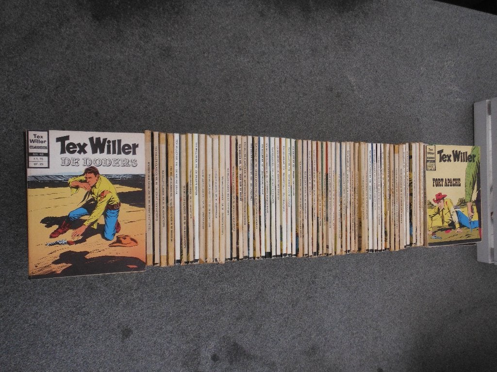 Tex Willer. 57 Delen. Zie de lijst met nummers., Boeken, Meerdere stripboeken, Ophalen of Verzenden, Gelezen