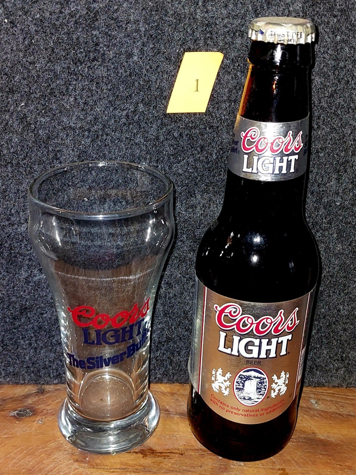 Coors Light bierglas met bijbehorende fles, Ophalen of Verzenden, Gebruikt, Glas of Glazen, Overige merken
