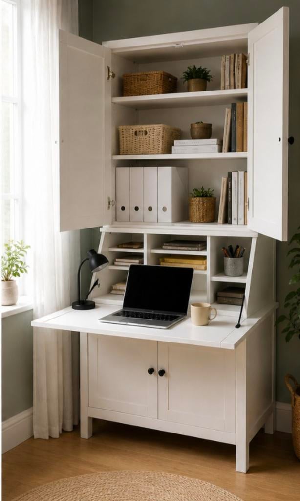 IKEA kast met bureauklep wit 197 cm hoog, Ophalen