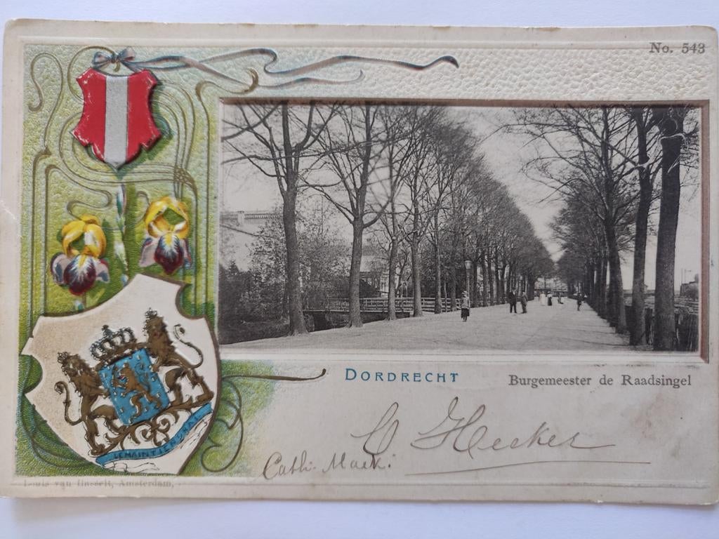 X995 Dordt 1901 naar Den Bosch Reliëf, Ophalen of Verzenden, Voor 1920, Noord-Holland