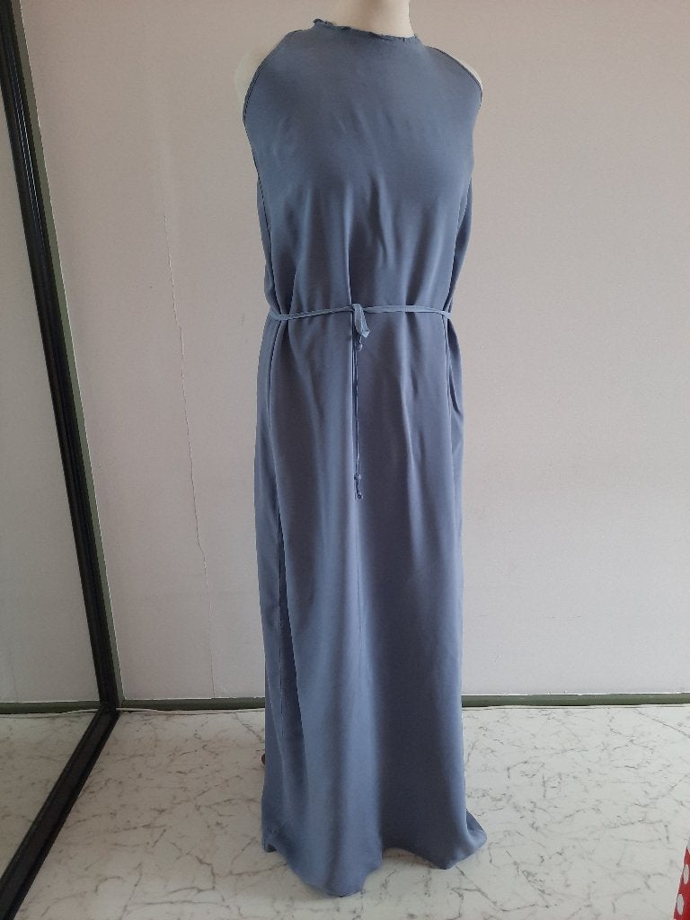 ZGAN Lange jurk Humanoid mt. L grijsblauw. 40-42, Kleding | Dames, Galajurk, Humanoid, Maat 42/44 (L), Ophalen of Verzenden