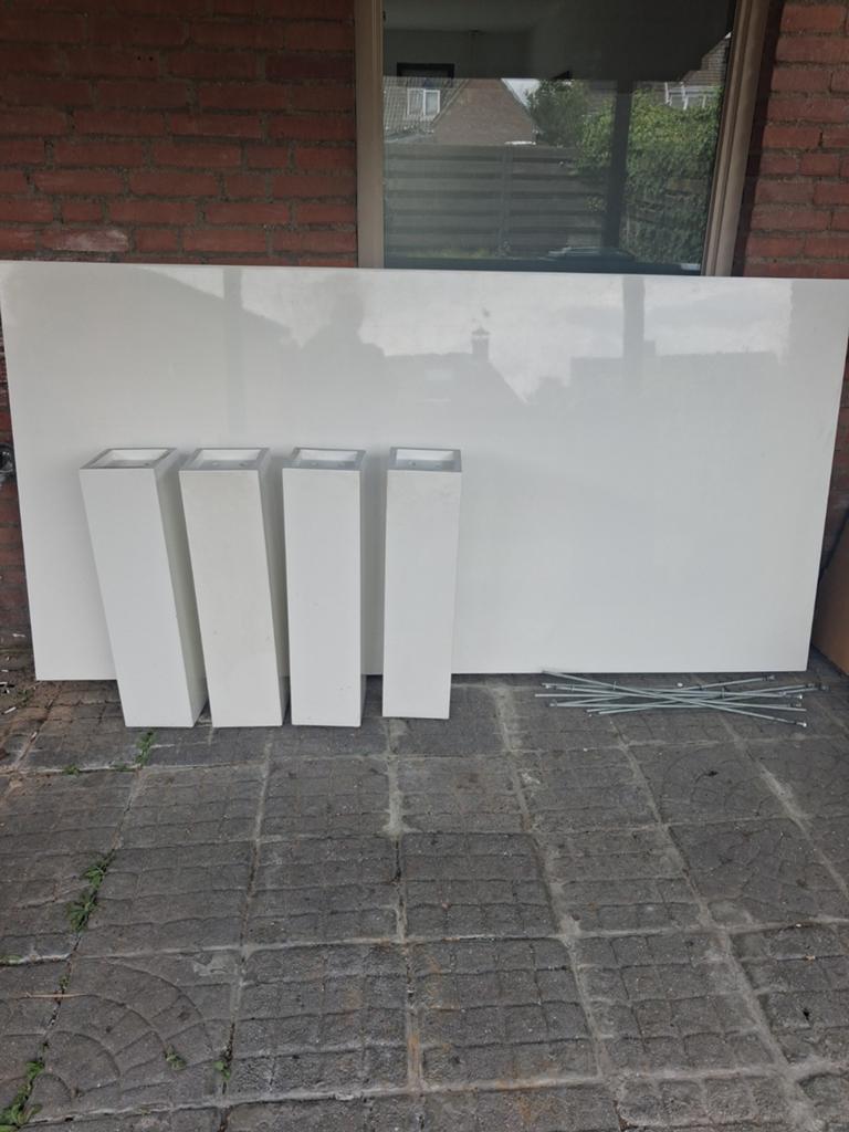 Witte eettafel van Goossens, Ophalen, Overige materialen, Gebruikt, 50 tot 100 cm