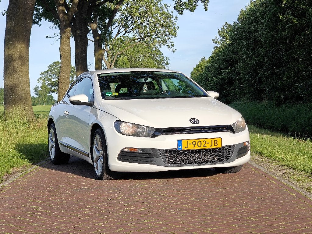 Volkswagen Scirocco 1.4 TSI DSG, nette auto, airco,, Auto's, Volkswagen, Euro 5, Zwart, 4 cilinders, Alcantara