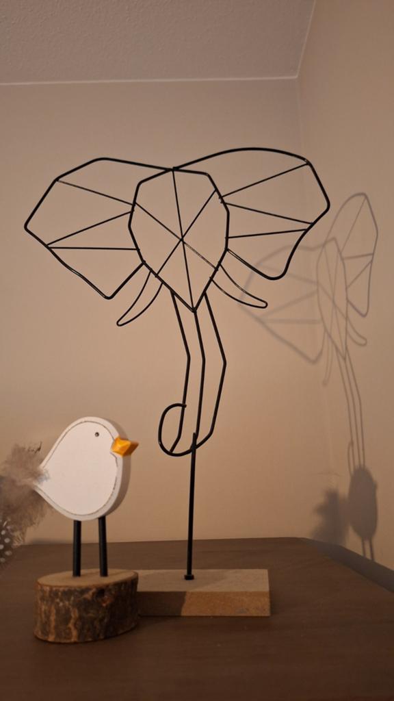Metalen olifant decoratie - Modern en stijlvol, Ophalen of Verzenden, Zo goed als nieuw