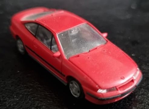 Rietze opel calibra rood, Ophalen of Verzenden, Zo goed als nieuw, Auto, Rietze