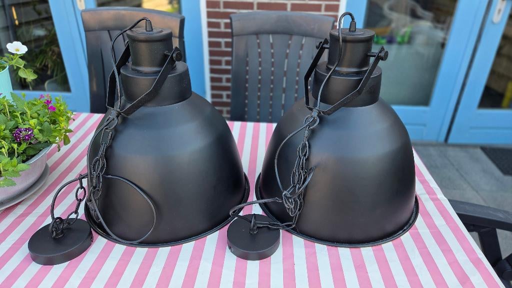 Hanglamp x2, Ophalen, Zo goed als nieuw, Metaal, Industrieel
