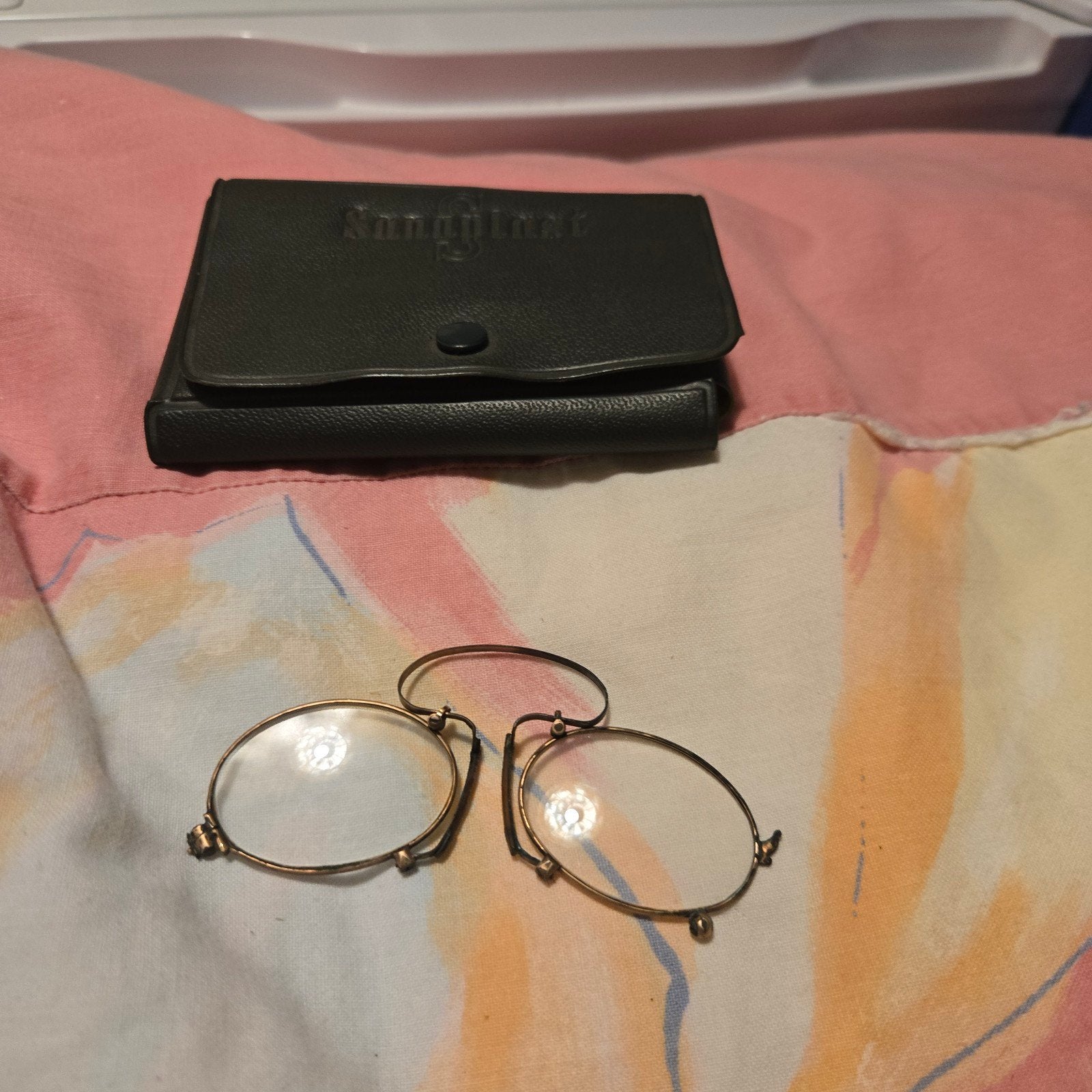 Vintage Neusbril met Etui - Sterkte Onbekend, Ophalen of Verzenden