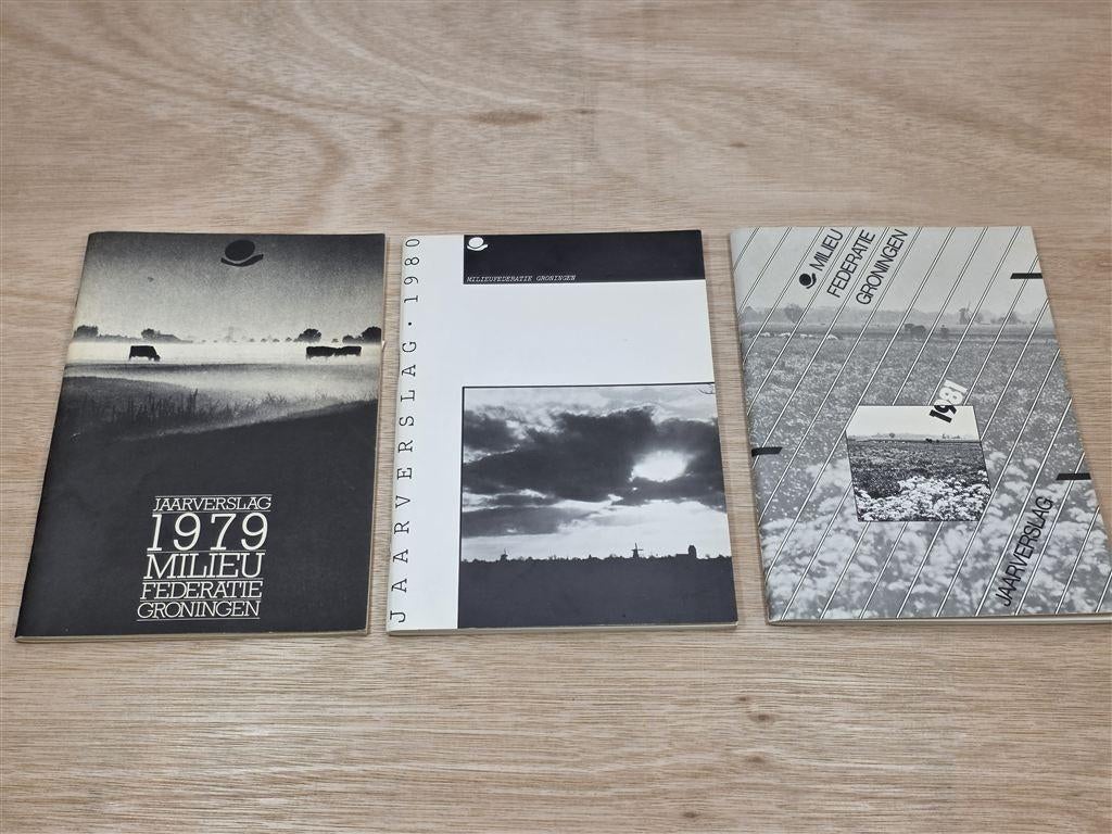 [Vintage] Jaarverslagen Milieufederatie Groningen 1979-1981, Ophalen of Verzenden, Gelezen