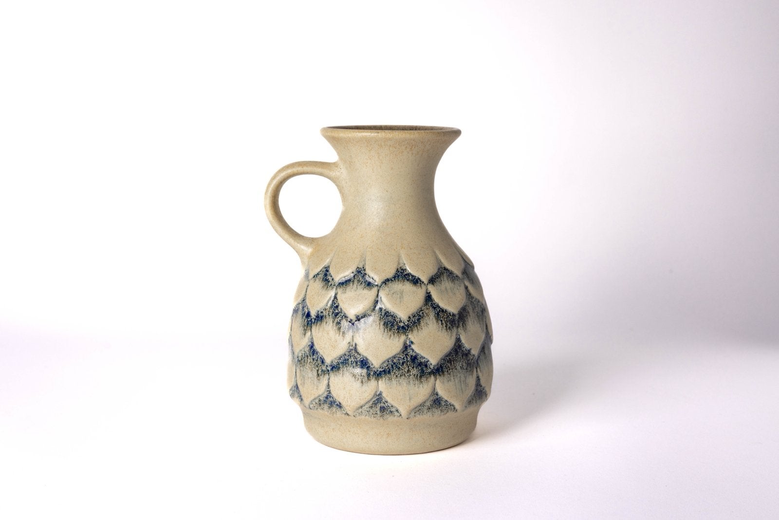 Vintage Jasba kanvaas 3313/18 crème met blauw reliëf, Ophalen of Verzenden