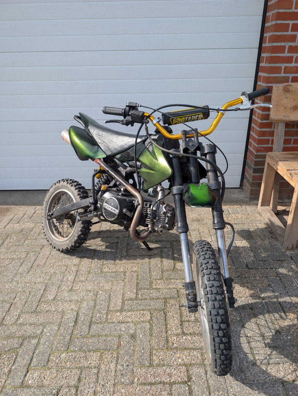 Pitbike 125CC met nieuwe kabelboom - Rijdt goed!, Ophalen, Gewone step