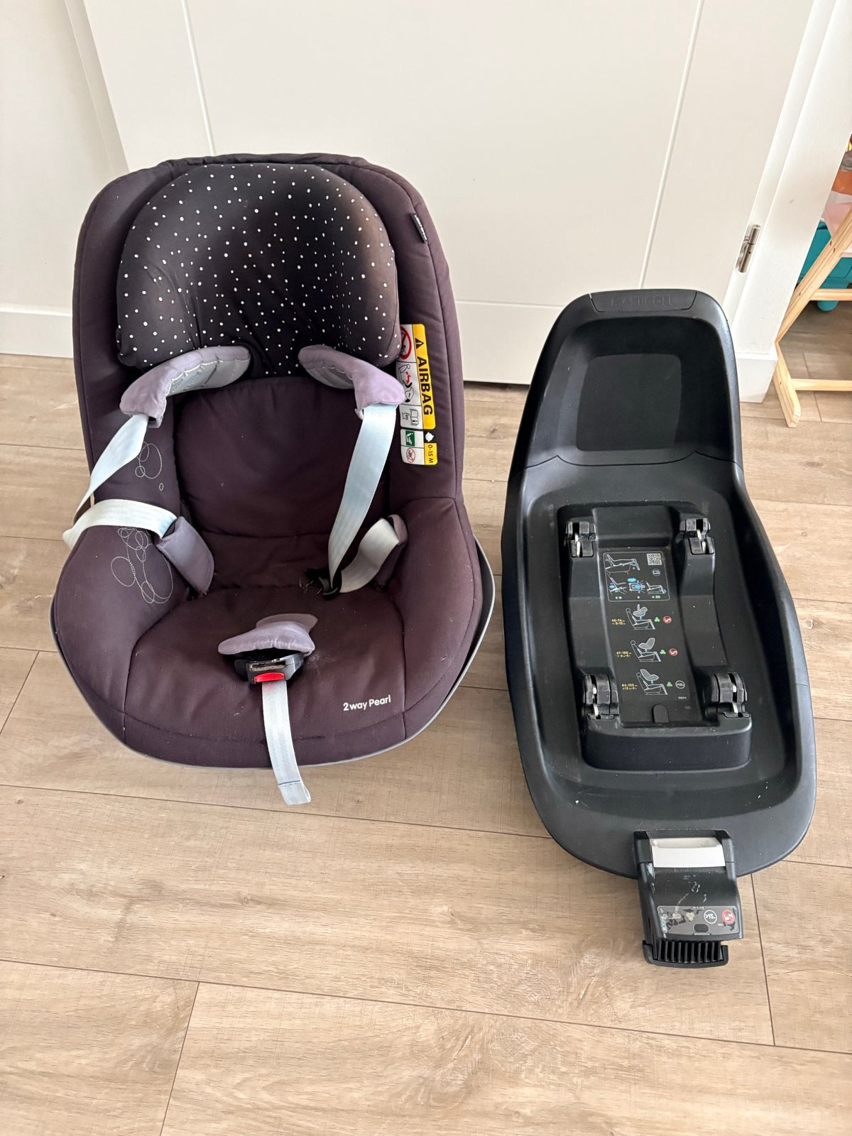 Maxi-Cosi 2way Pearl autostoel met 2wayFix base, Ophalen, Gebruikt, 0 t/m 18 kg, Verstelbare rugleuning