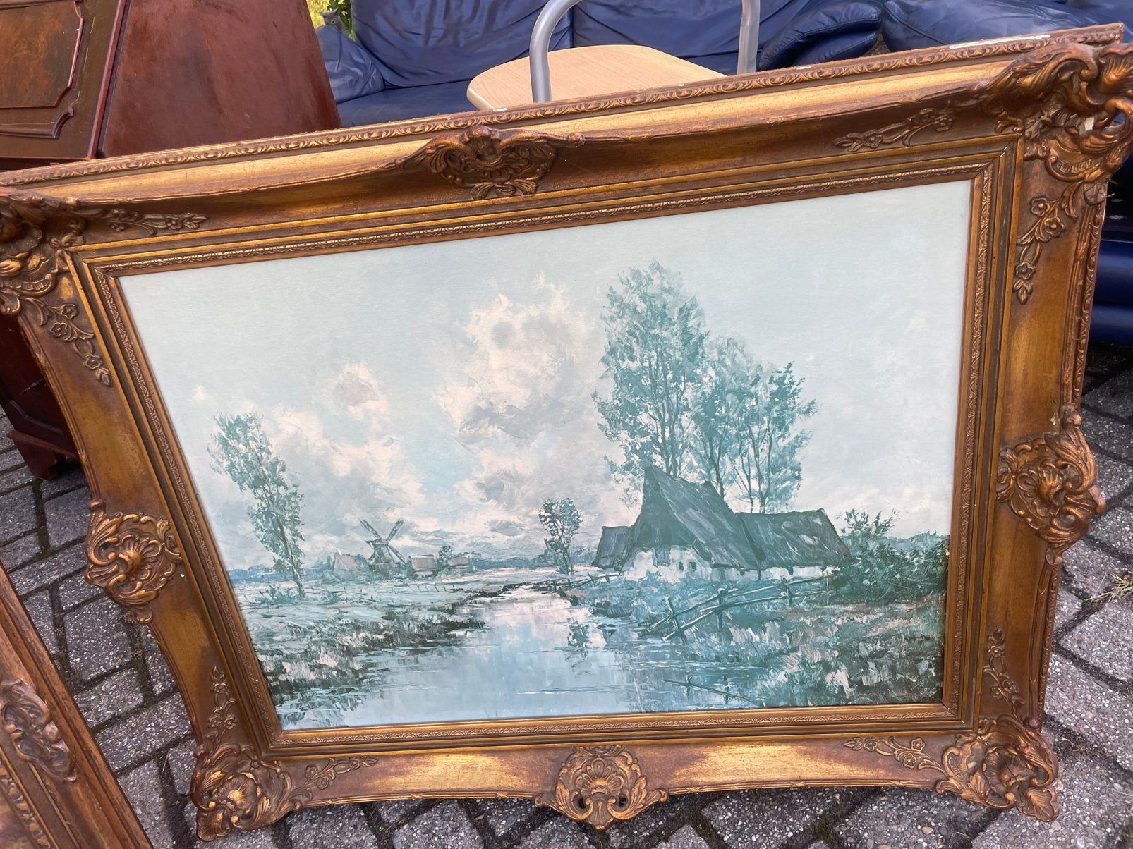 Prachtige klassieke schilderijen met sierlijke lijsten, Ophalen of Verzenden