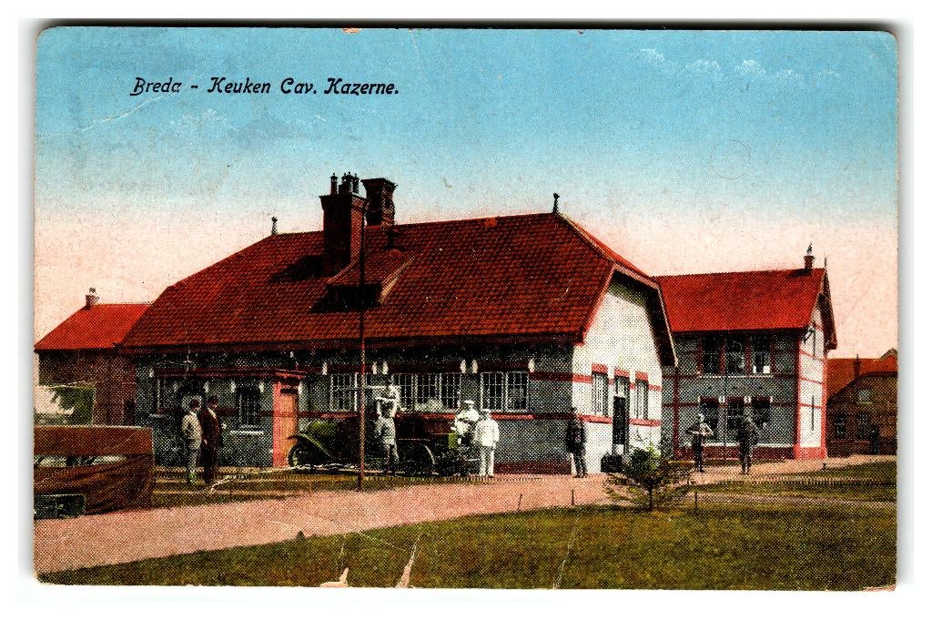 Breda, Keuken Cav. Kazerne., Verzenden, 1920 tot 1940, Gelopen, Noord-Brabant