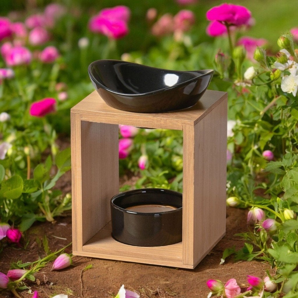 Kalos Parfumbrander: Natuurlijk Bamboe & Keramiek, Ophalen of Verzenden, Hout, Bruin, Nieuw