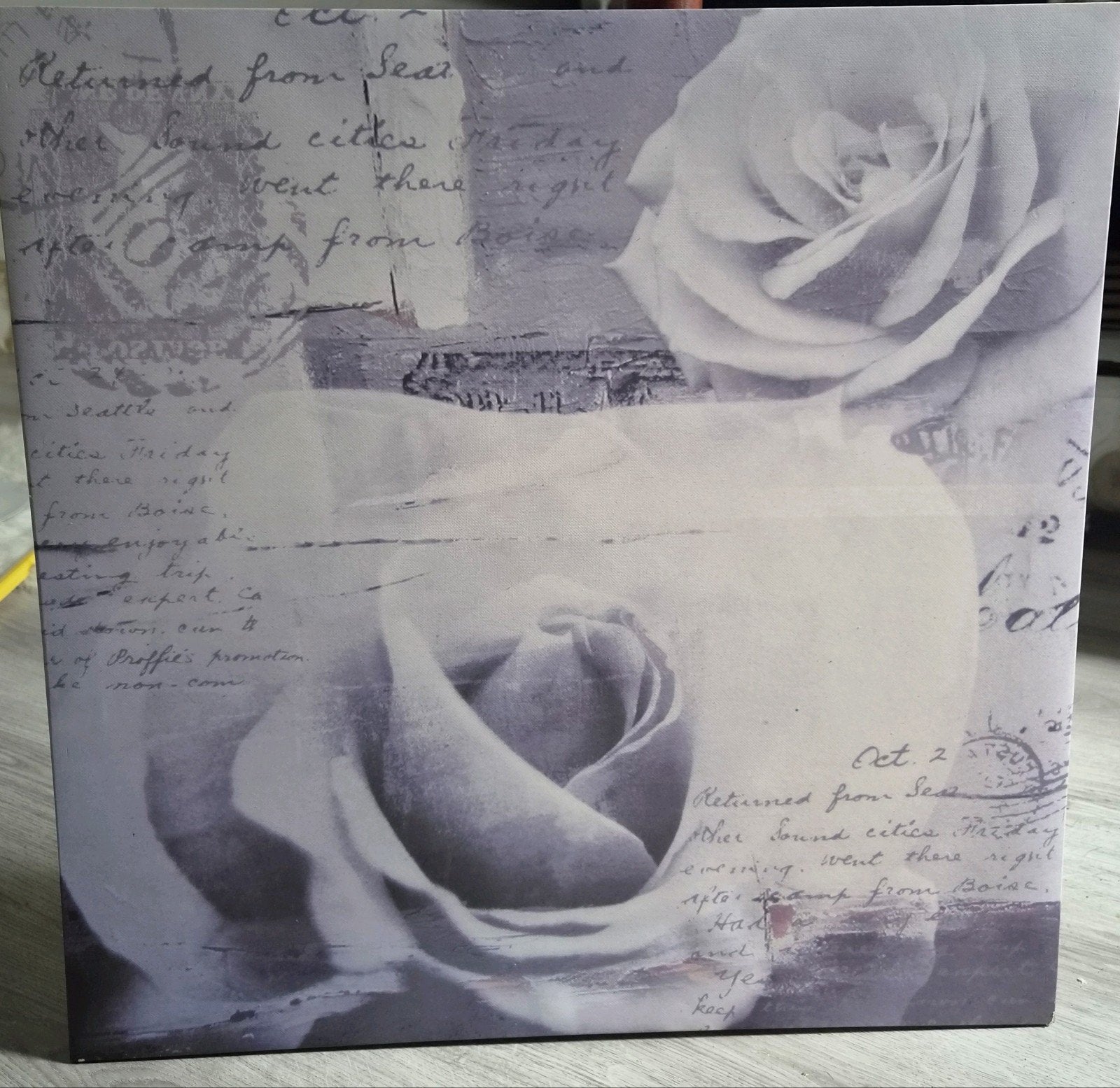 Wanddecoratie roos, Ophalen of Verzenden, 50 tot 75 cm, Schilderij